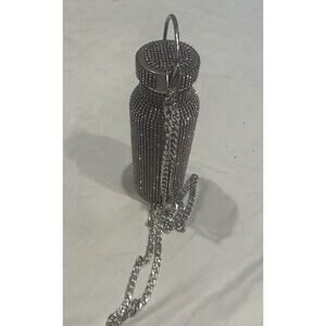 bling rhinestone-studded insulated water bottle Purple